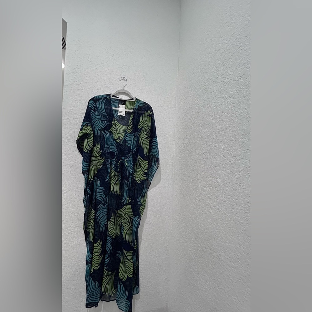 H & M • Green & Blue Cover Up Dress • XS/S - Picture 2 of 8